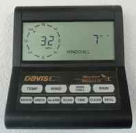 Weather Machine Screen showing cold and windy